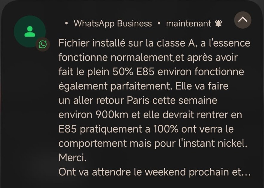 Capture d'un retour client