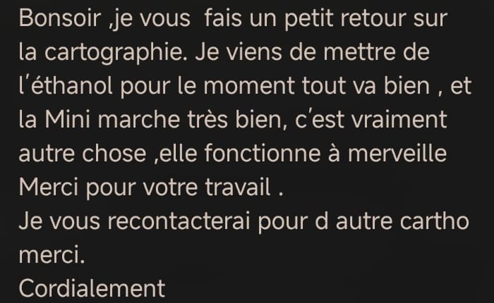 Capture d'un retour client